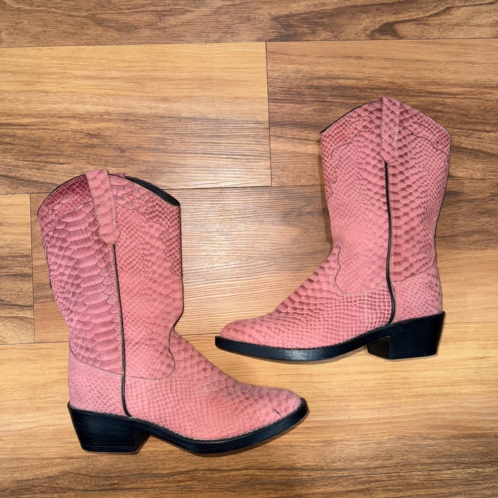 ROC Australia Pink Rose Cobra Indio Cowboy Boots